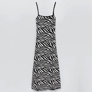 Zara Zebra Jacquard dress Size L